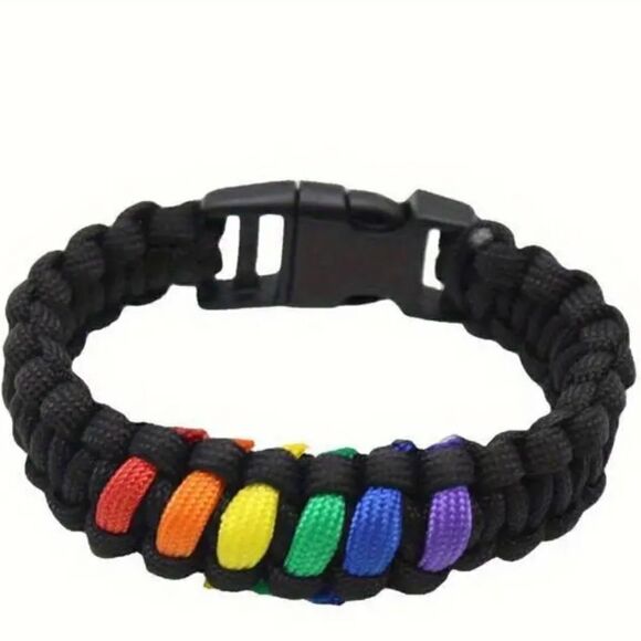 PRIDE  2 paracord bracelets set of 2 matching - Picture 6 of 9